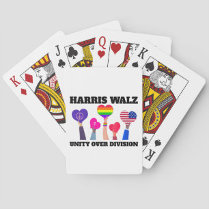 Unity Over Division Kamala Harris Tim Walz Playing Cards