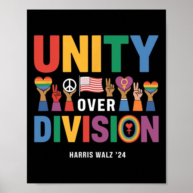 Unity Over Division Pride Harris W 24  Poster (Front)