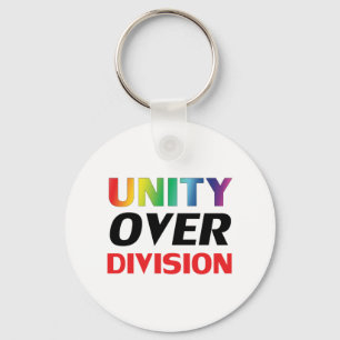 "Unity over Division" pride, lgbtq, lgbt rainbow Keychain