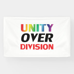 Unity over Division, red, white, lgbtq lgbt pride Banner