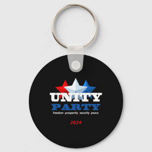 Unity Party 2024 Trump President  Keychain