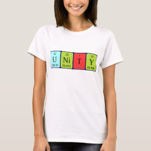 Unity periodic table name shirt