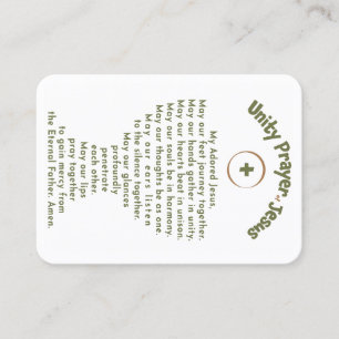 Unity Prayer of Jesus Prayer Card for 3.5" x 2.5" 