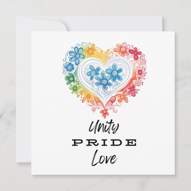 Unity Pride Love Flat Card (Front)
