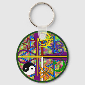 Unity Spiritual Symbols Keychain