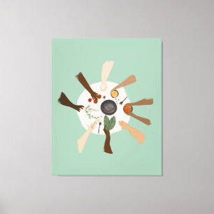 Unity through Diversity and Community Poster Canvas Print