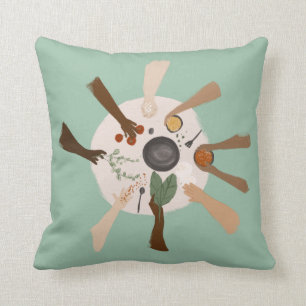 Unity through Diversity and Community Throw Pillow