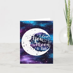 Univers - Je t'aime à la lune et la carte arrière