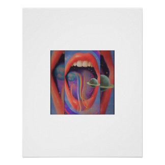 Univers Psychedelique de Champignons Affiche