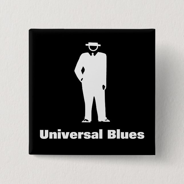Universal Blues 2 Inch Square Button (Front)