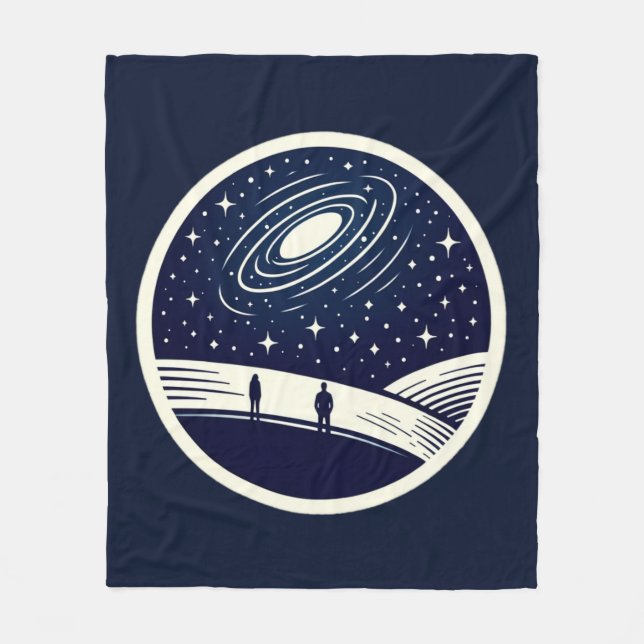 Universal Contemplation Blanket Minimalist Cosmic (Front)