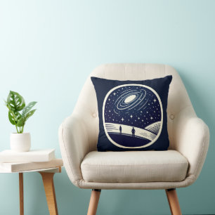 Universal Contemplation - Minimalist Design Throw Pillow