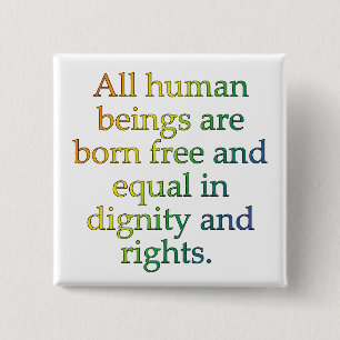 Universal Declaration of Human Rights 2 Inch Square Button