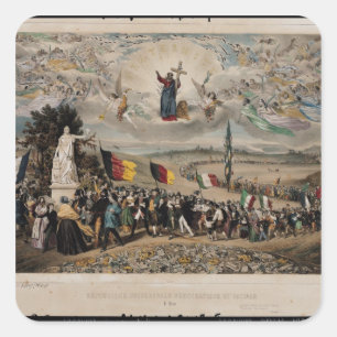 Universal Democratic and Social Republic, 1848 Square Sticker