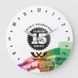 Universal employee anniversary recognition gift large clock