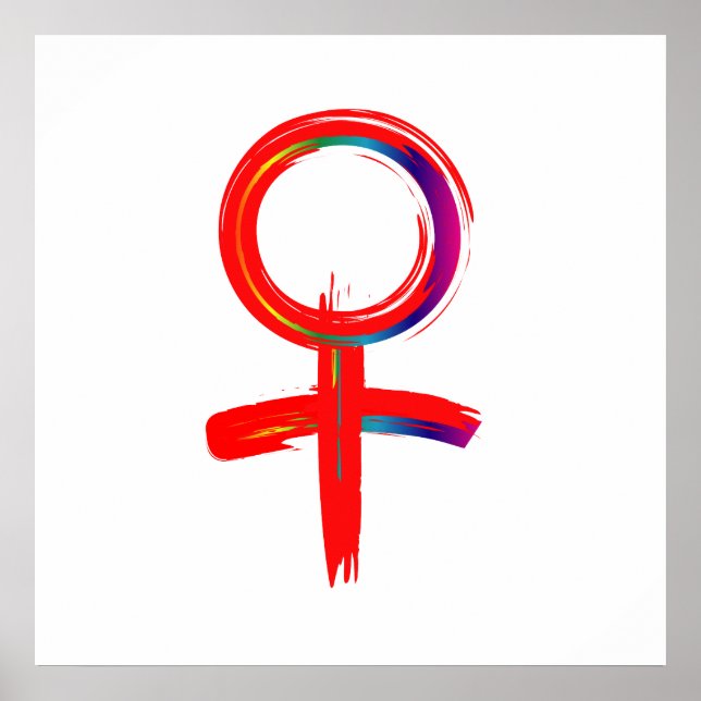 Universal Female Symbol for Woman Poster (Front)