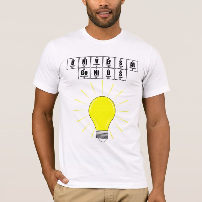 UNiVErSAl GeNiUS - Black Text T-Shirt (Front)
