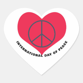 Universal Harmony, International Day of Peace Clas Heart Sticker