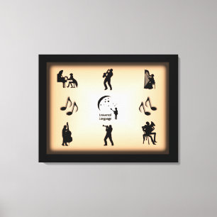Universal Language Music Design Canvas Print