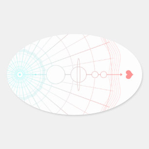 universal love oval sticker