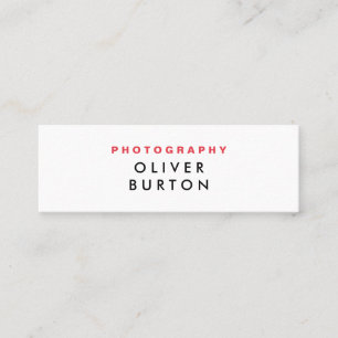 Universal mini business card for photographer.