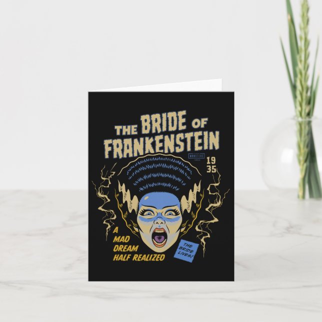 Universal Monsters Bride Vintage Halloween Mask  Card (Front)