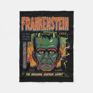 Universal Monsters Frankenstein Vintage Halloween  Fleece Blanket