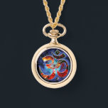 Universal OM Asana Necklace Watch<br><div class="desc">OM. The sound, the symbol, the soul. A timeless theme for a treasured time piece. The universe within you stays in synchronicity with the eternal truth of peace, love and harmony as your chronology of events evolve through time. Refer to this useful and beautiful accessory knowing that you will be...</div>
