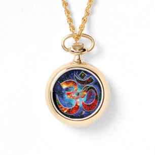 Universal OM Asana Necklace Watch
