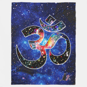 Universal OM Dhyana Fleece Blanket