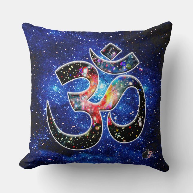 Universal OM Dhyana Throw Pillow (Front)