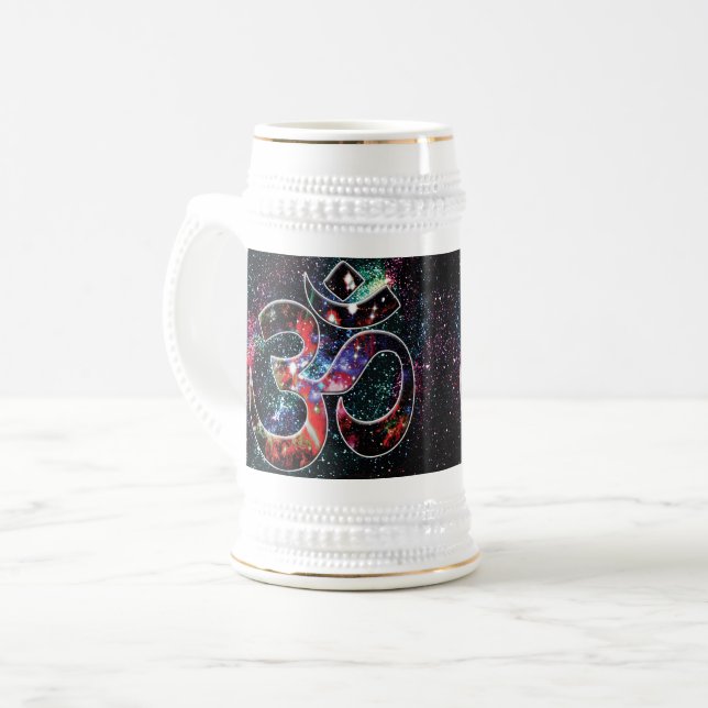 Universal OM Karma Beer Stein (Front Left)