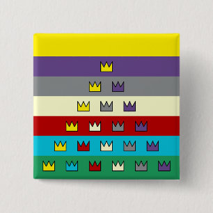 Universal Patriarch Flag Crowned Button