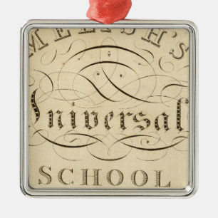 universal school atlas metal ornament