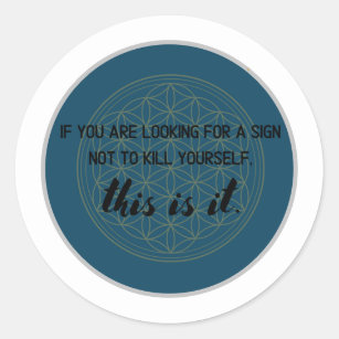 Universal Sign Suicide Prevention Classic Round Sticker