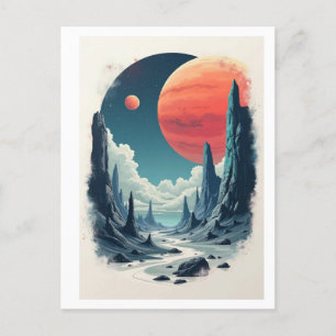 Universe Adventure: Engrossing Space Art for space Postcard