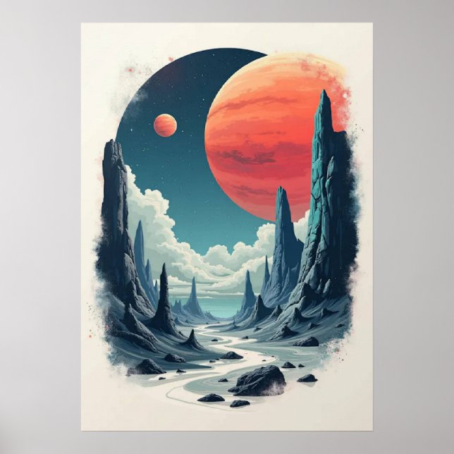 Universe Adventure: Engrossing Space Art for space Poster (Front)