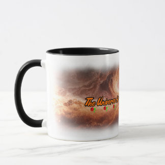 Universe and Poetry on a White Ceramic Mug