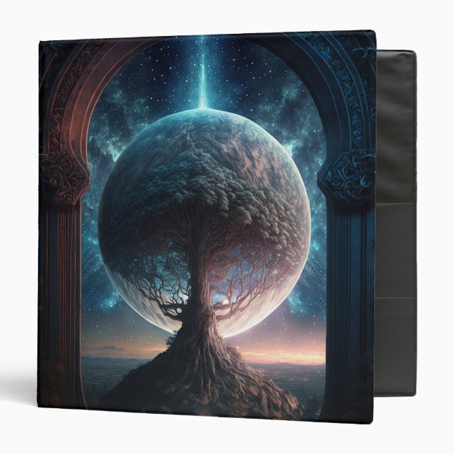 Universe Cosmic Tree Surreal Fantasy Art Binder (Front/Inside)