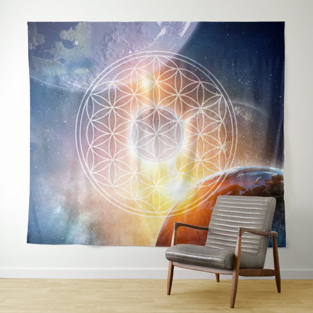 Universe Flower of Life Tapestry (In Situ (Horizontal))