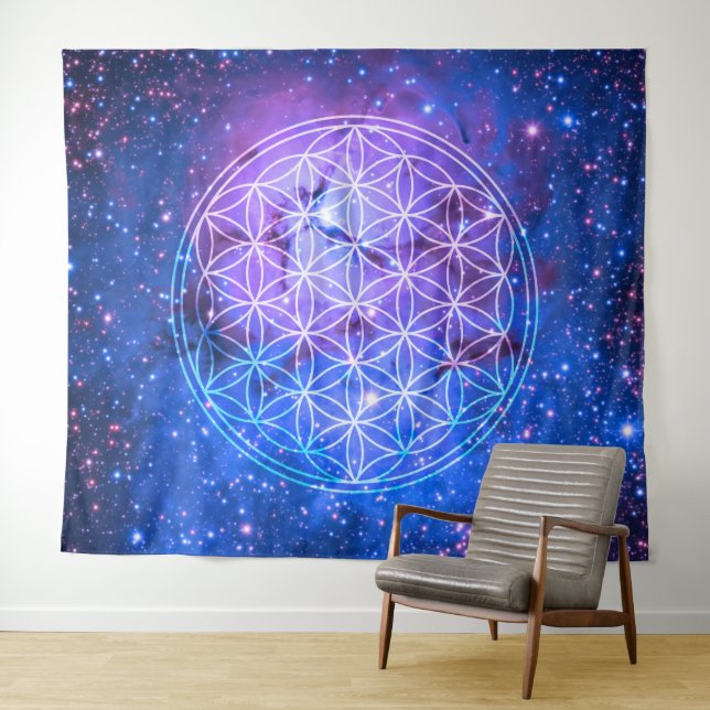 Universe Flower of Life Tapestry (In Situ (Horizontal))