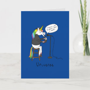 Universe - Funny Unicorn Poetry Greeting Card