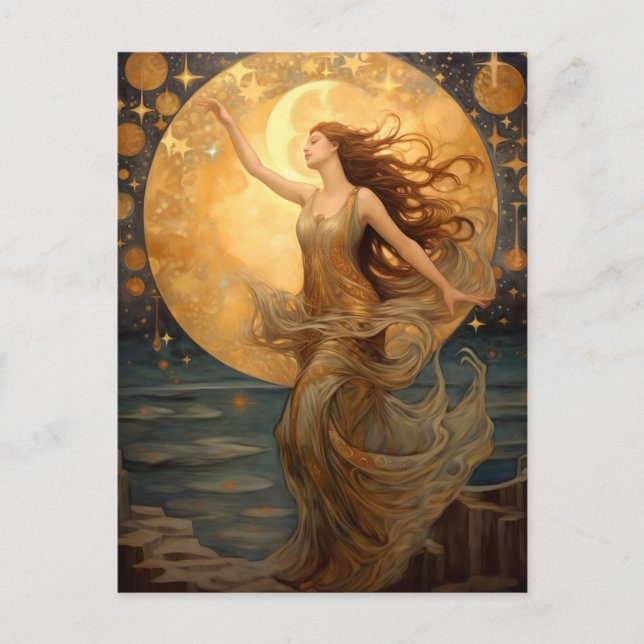 Universe Girl Fantasy Art Postcard (Front)