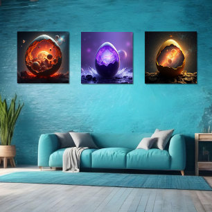 Universe in an Egg Print Set of 3