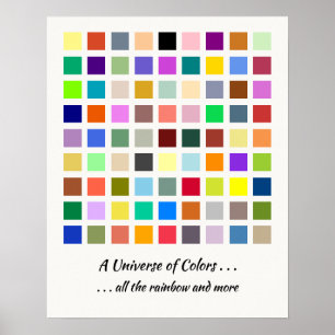 Universe of Colours, the rainbow & more - 81 shade Poster