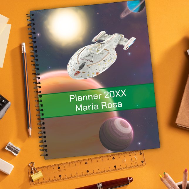 Universe, planets & spaceship sci-fi customized planner (Creator Uploaded)
