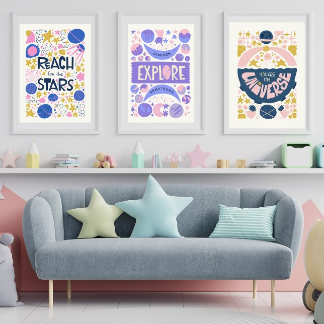Universe Space Kids Playroom Decor Custom Name (Creator Uploaded)