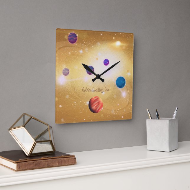 Universe Square Wall Clock (Office)