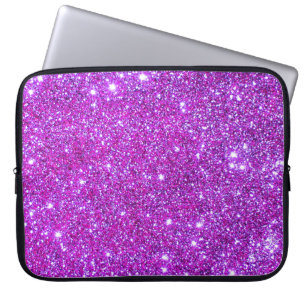 Universe Stars Pink Glitter Sparkles Laptop Case 1