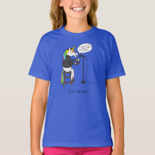 Universe Unicorn Poésie Funny Girl's T-shirt